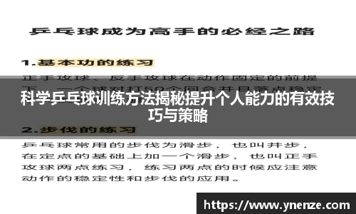 科学乒乓球训练方法揭秘提升个人能力的有效技巧与策略